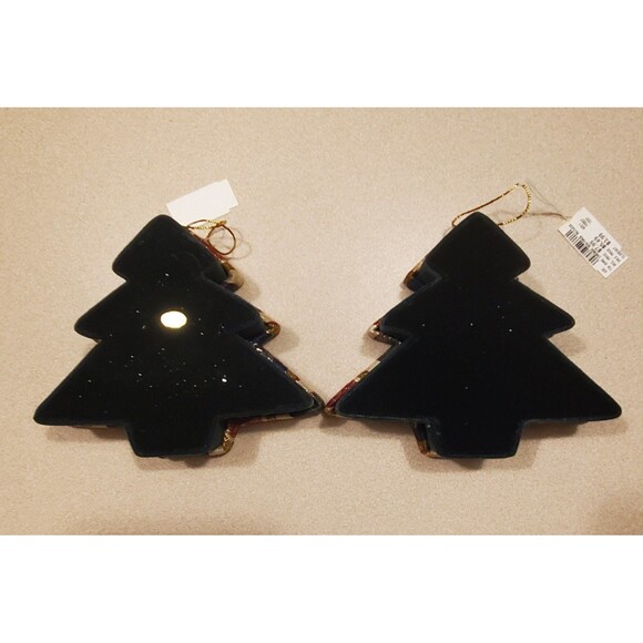 Vintage Christmas tree shaped 5 inch felt lined on bottom nwt - Picture 6 of 11